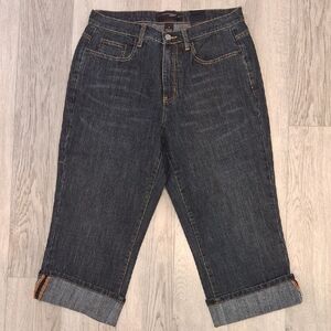 Venezia Dark Blue Denim Capris